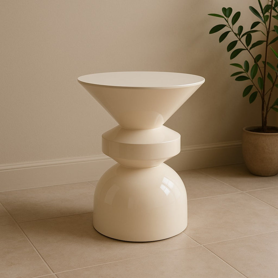 LYFORD CREAM LACQUER ACCENT TABLE