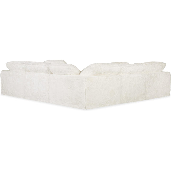 BAREFOOT LONG HAIR FUR SECTIONAL: WHITE