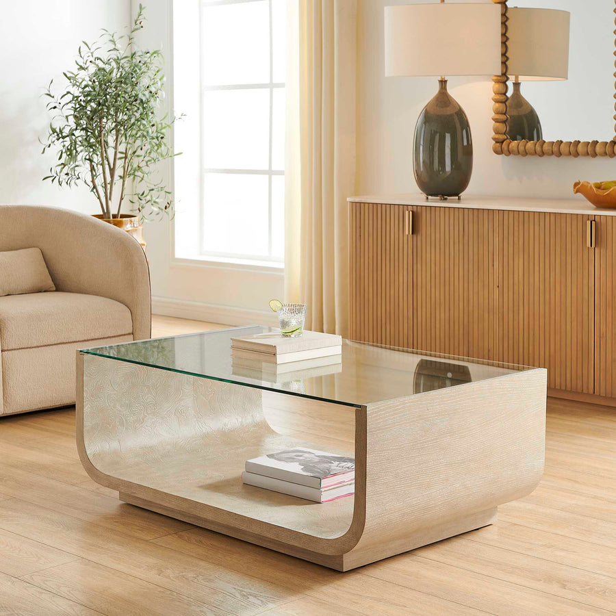 MAEVA BURL & OAK COFFEE TABLE