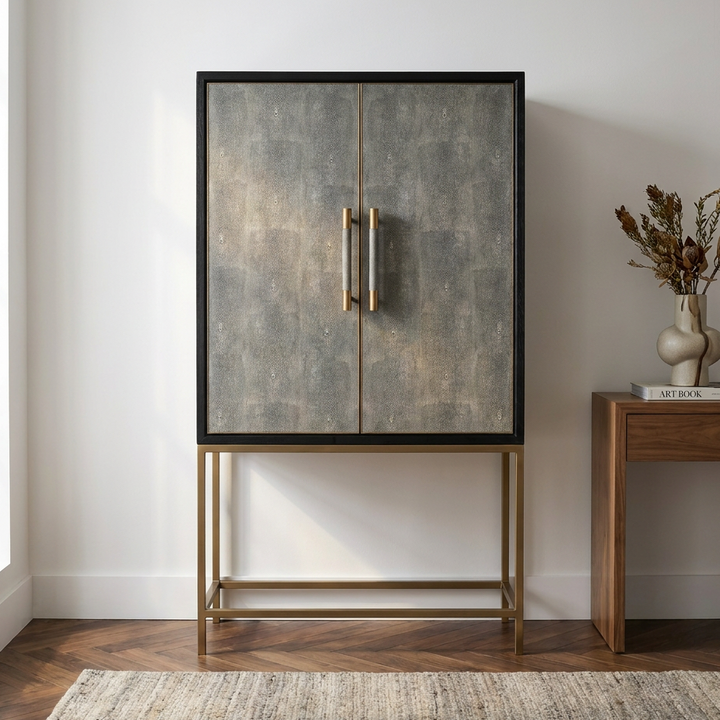 MAKO SHAGREEN TALL BAR CABINET