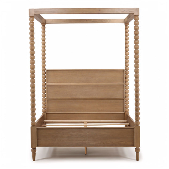 MARCIE NATURAL OAK BEADED POSTER BED