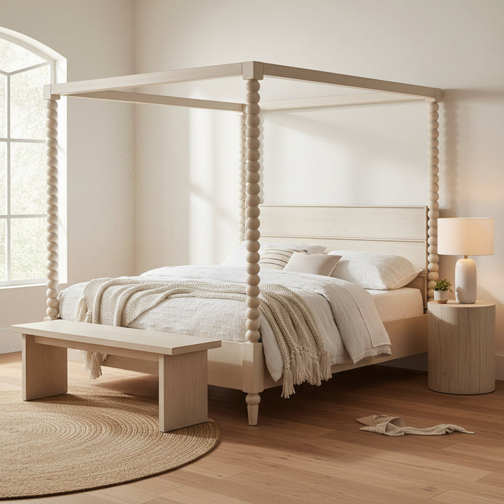 MARCIE BEADED WOOD POSTER BED