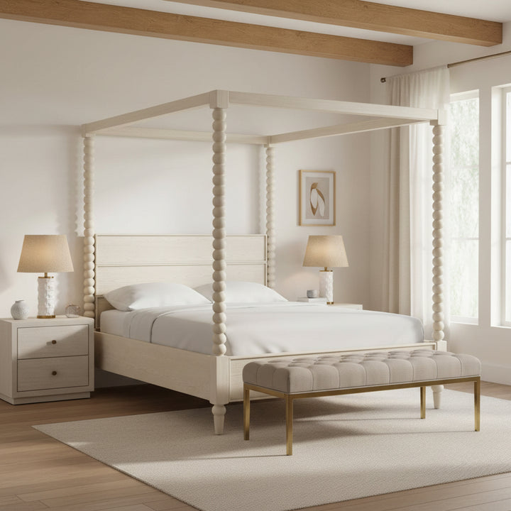 MARCIE BEADED WOOD POSTER BED