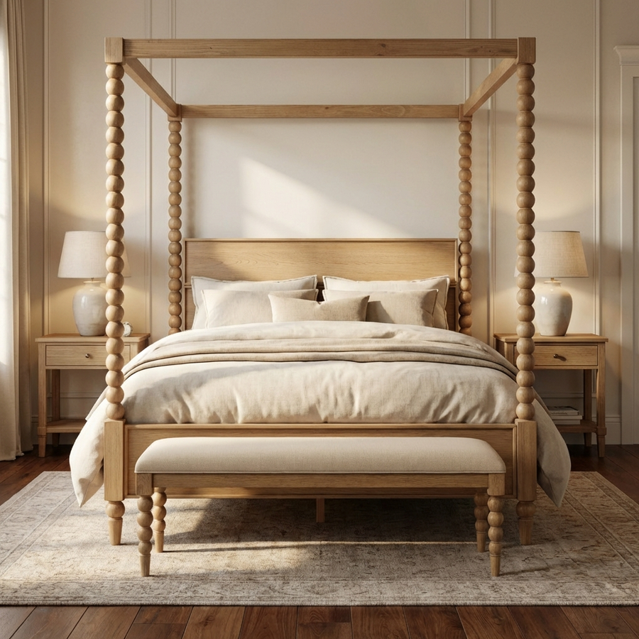 MARCI NATURAL OAK BEDROOM BENCH