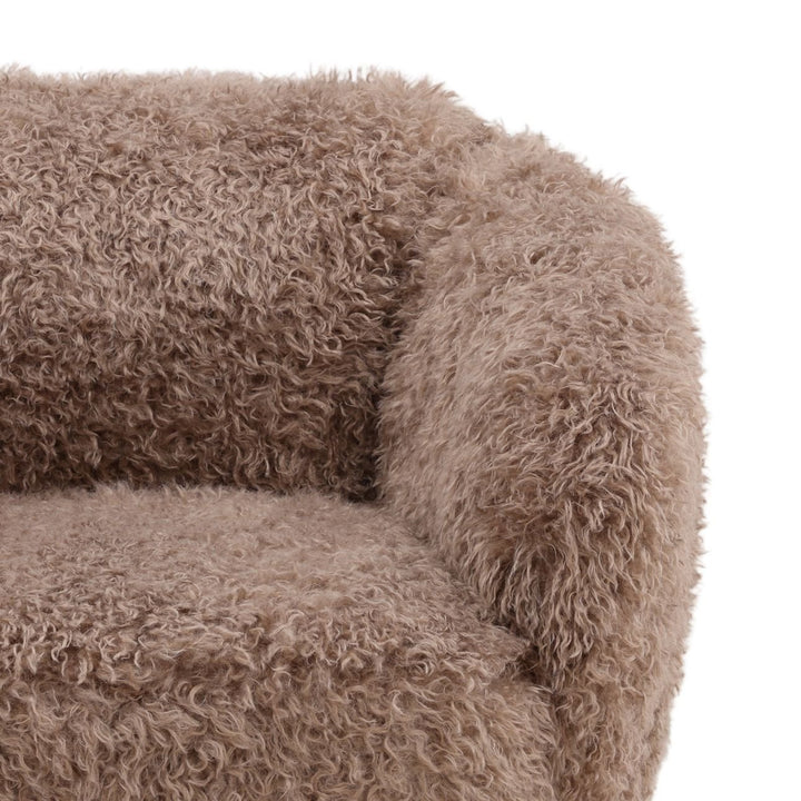 MARI FAUX SHEARLING SWIVEL CHAIR