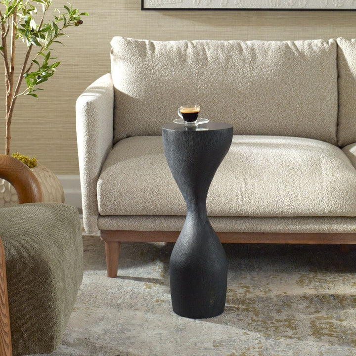MATTISON BLACK TEAK ACCENT TABLE