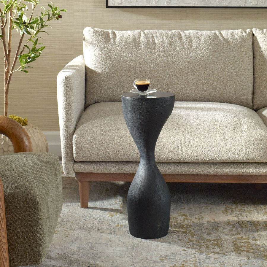 MATTISON BLACK TEAK ACCENT TABLE