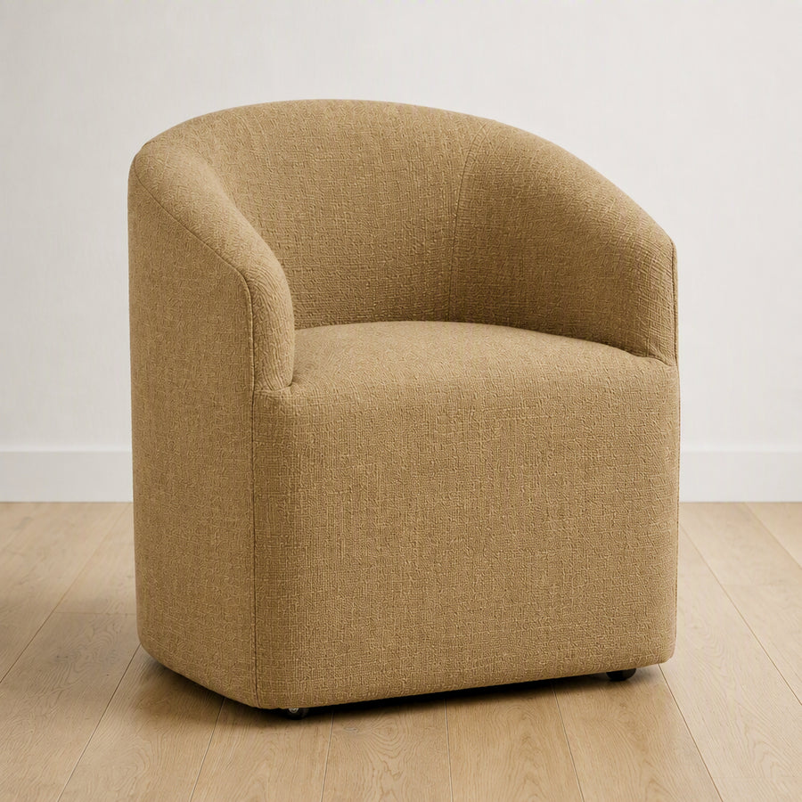 MAVIS DINING CHAIR WITH CASTERS