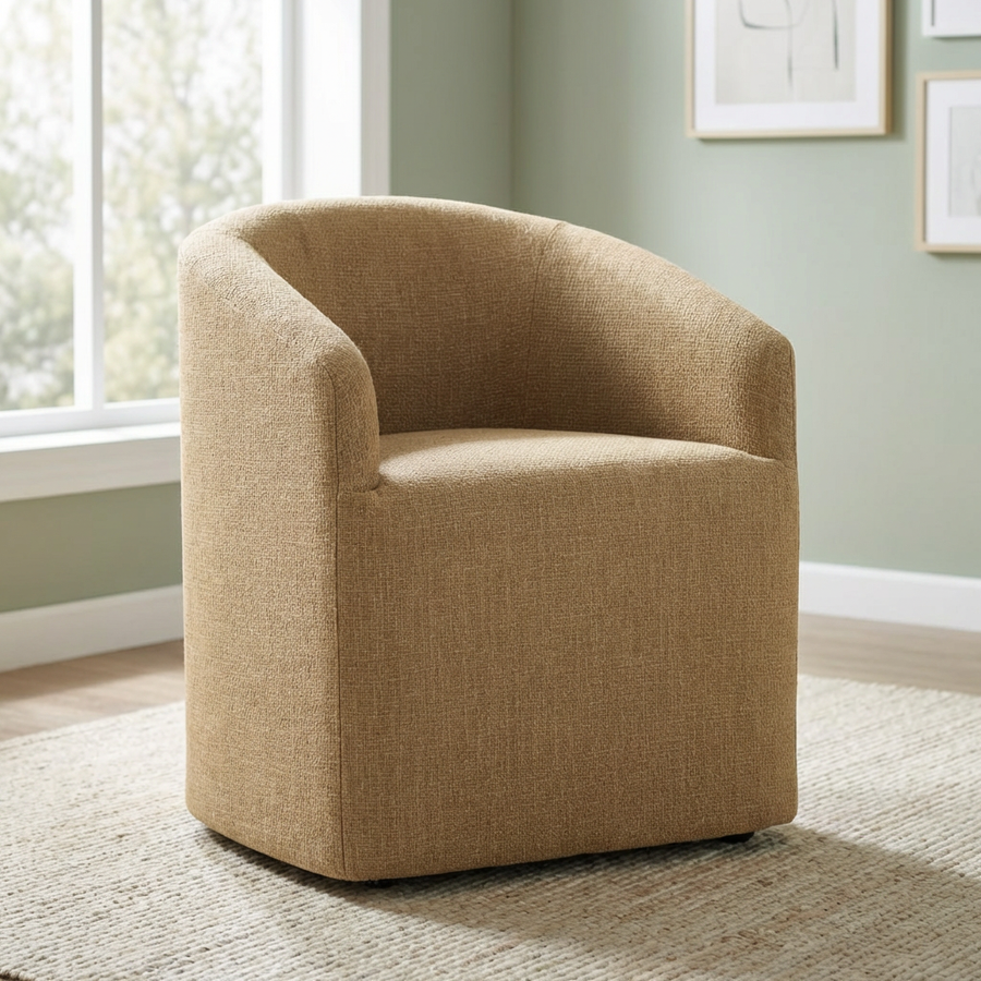 MAVIS DINING CHAIR WITH CASTERS