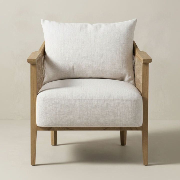 MAZEL CANE PANELED ACCENT CHAIR