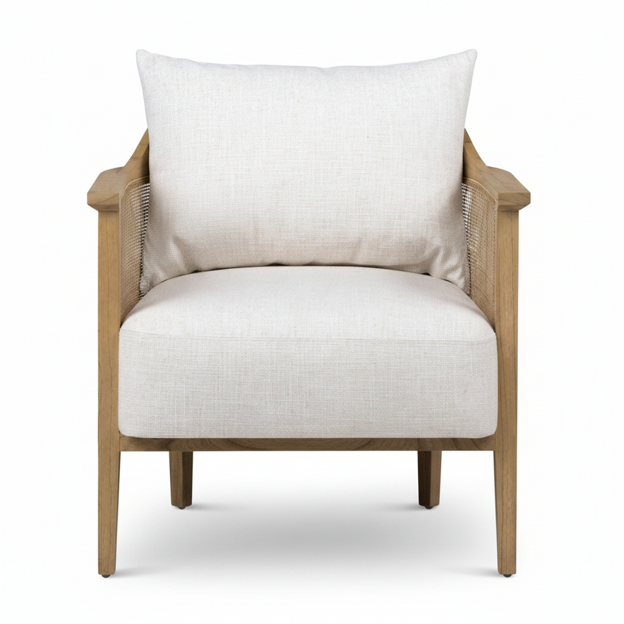 MAZEL CANE PANELED ACCENT CHAIR