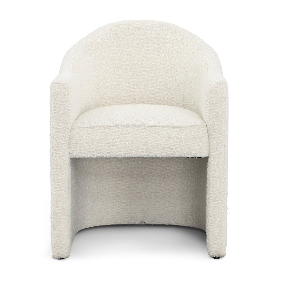 MELBA DINING CHAIR: CREAM BOUCLE