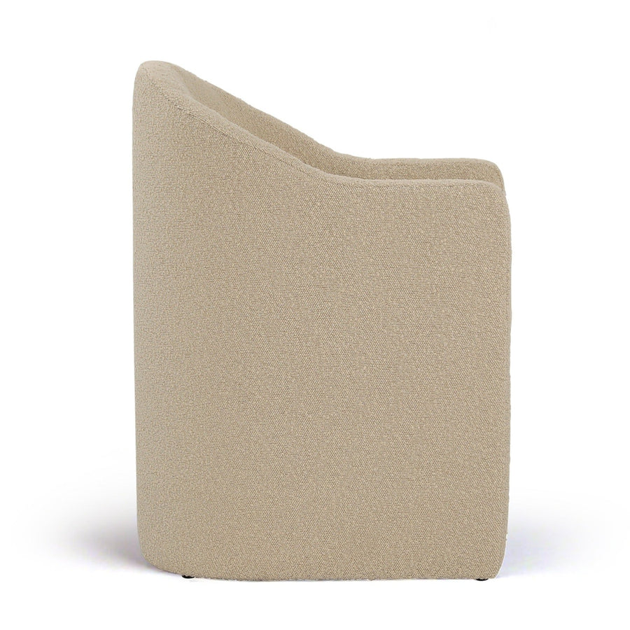 MELBA DINING CHAIR: SAND BOUCLE