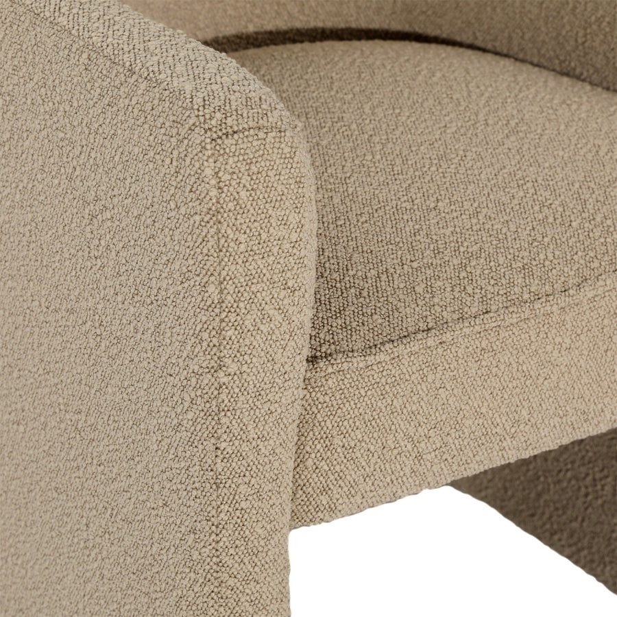 MELBA DINING CHAIR: SAND BOUCLE