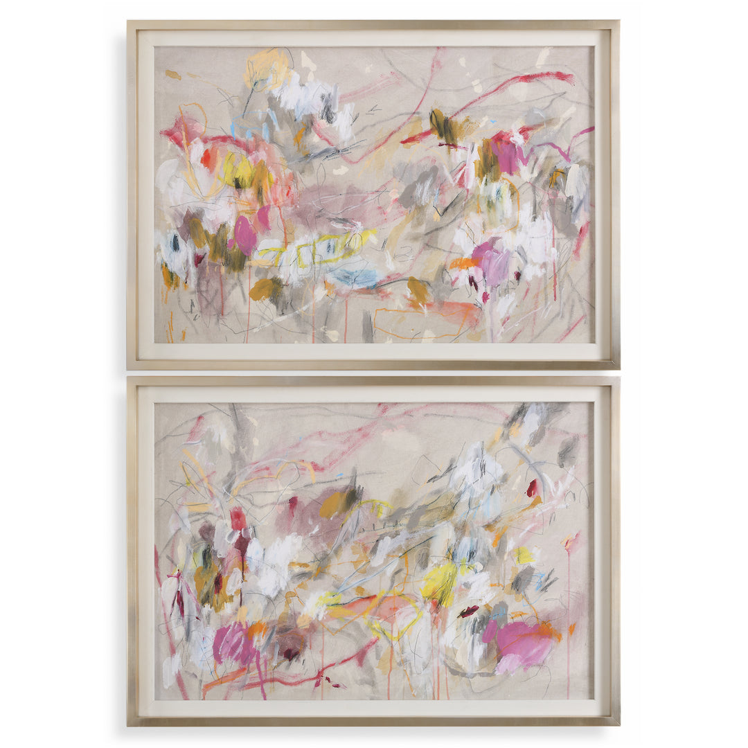 "METROPOLITAN RUSH" FRAMED ABSTRACT PRINTS