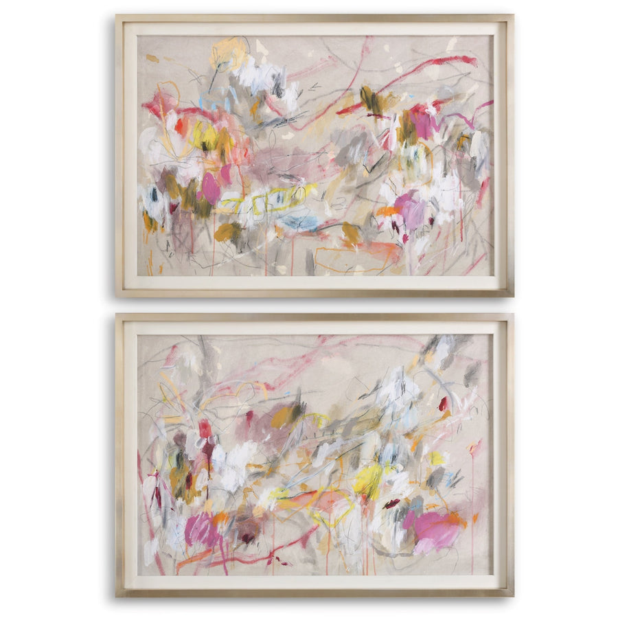 "METROPOLITAN RUSH" FRAMED ABSTRACT PRINTS