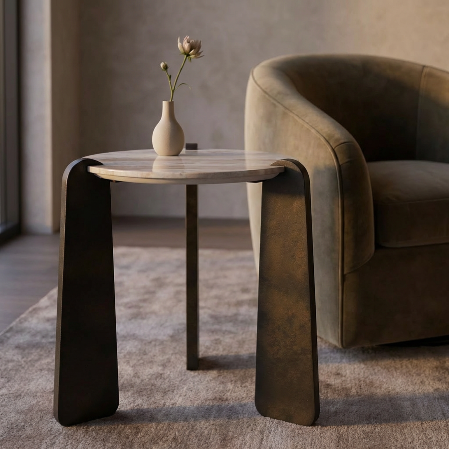 TALUD CANYON MARBLE SIDE TABLE