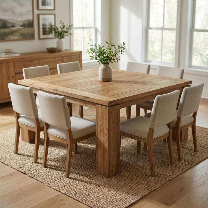 MICAH 63"SQ RECLAIMED TEAK DINING TABLE