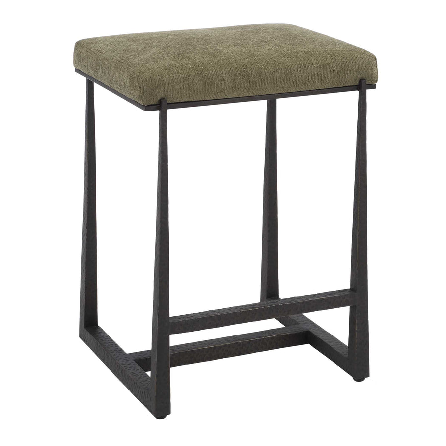 MIDAS MOSS GREEN + BRONZE COUNTER STOOL