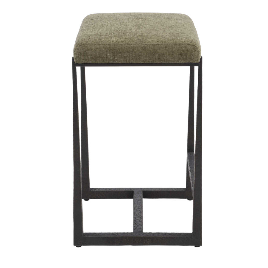 MIDAS MOSS GREEN + BRONZE COUNTER STOOL