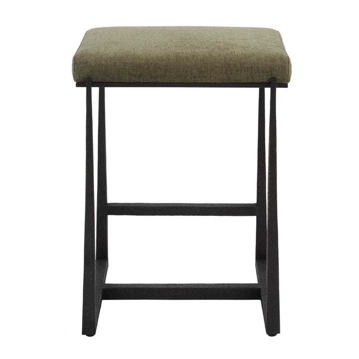MIDAS MOSS GREEN + BRONZE COUNTER STOOL