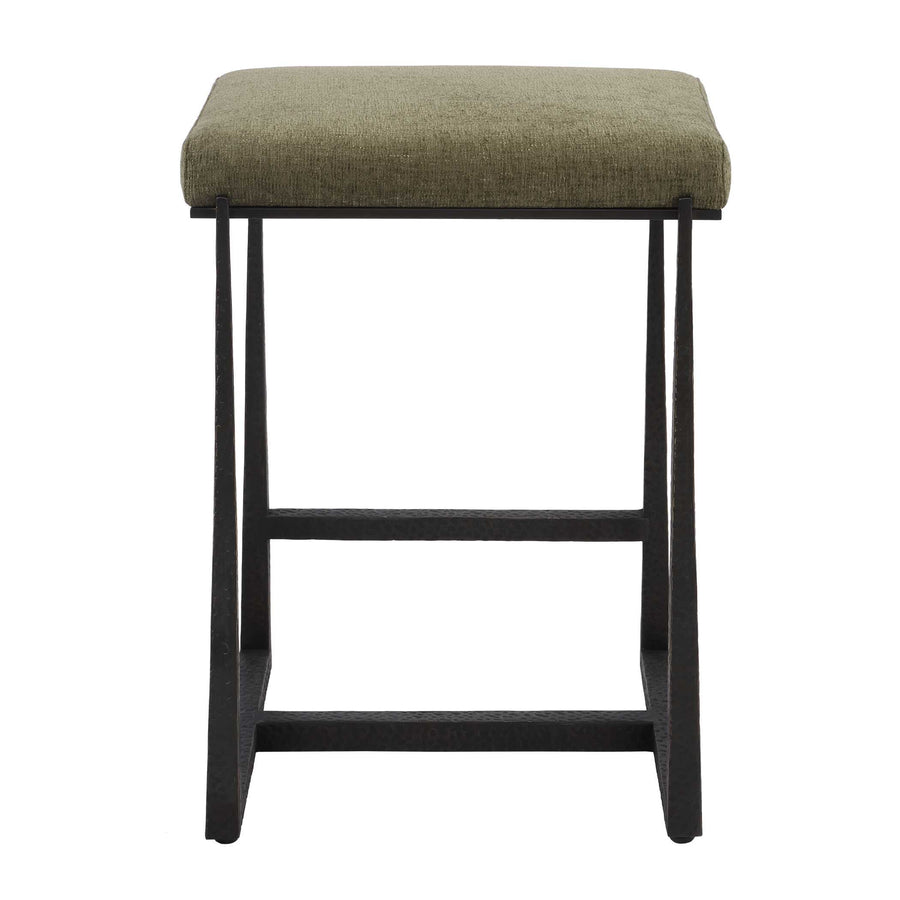 MIDAS MOSS GREEN + BRONZE COUNTER STOOL
