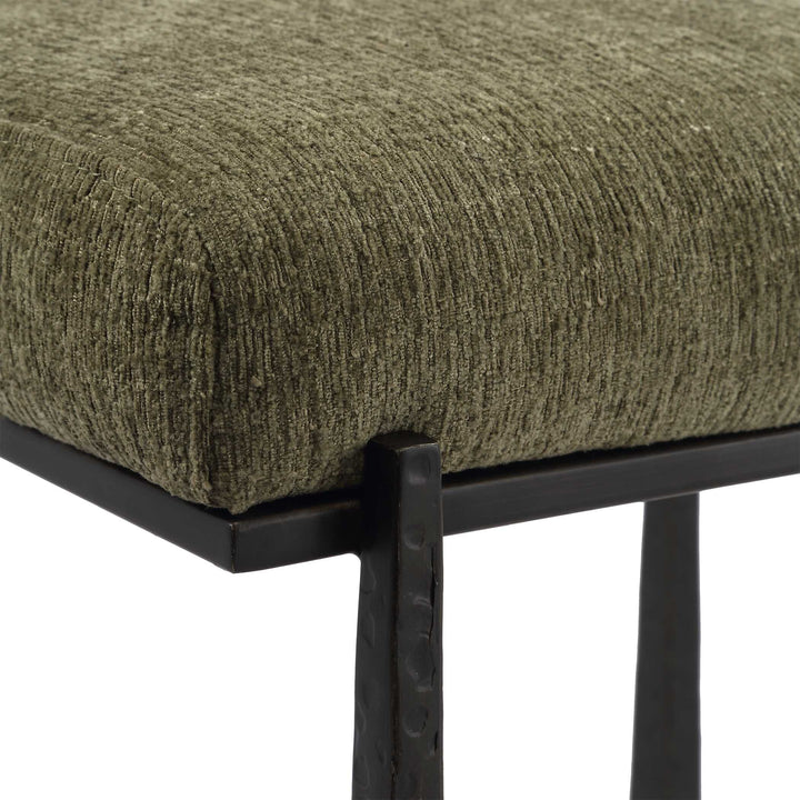 MIDAS MOSS GREEN + BRONZE COUNTER STOOL