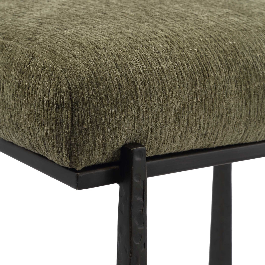 MIDAS MOSS GREEN + BRONZE COUNTER STOOL
