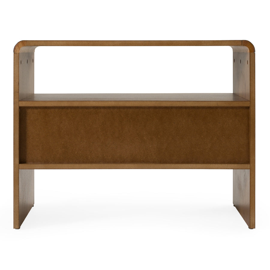 MILO BURLAP & WALNUT NIGHTSTAND