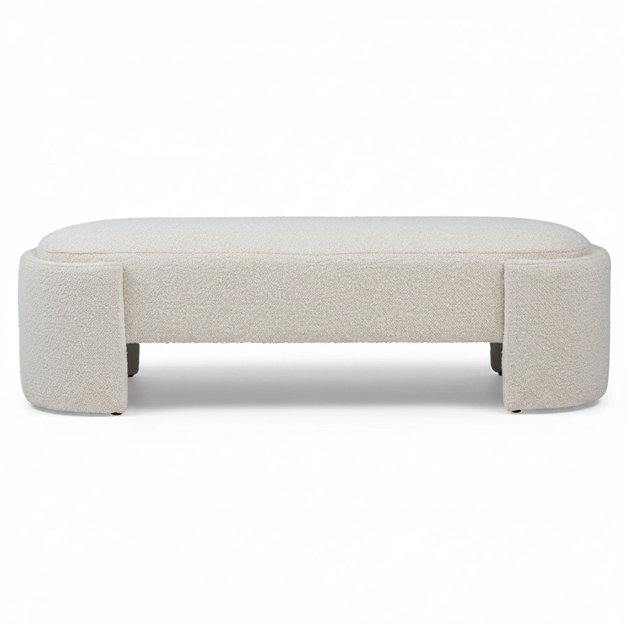 MIMI IVORY-NATURAL BOUCLE BENCH