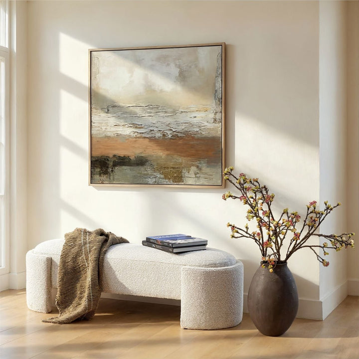 MIMI IVORY-NATURAL BOUCLE BENCH