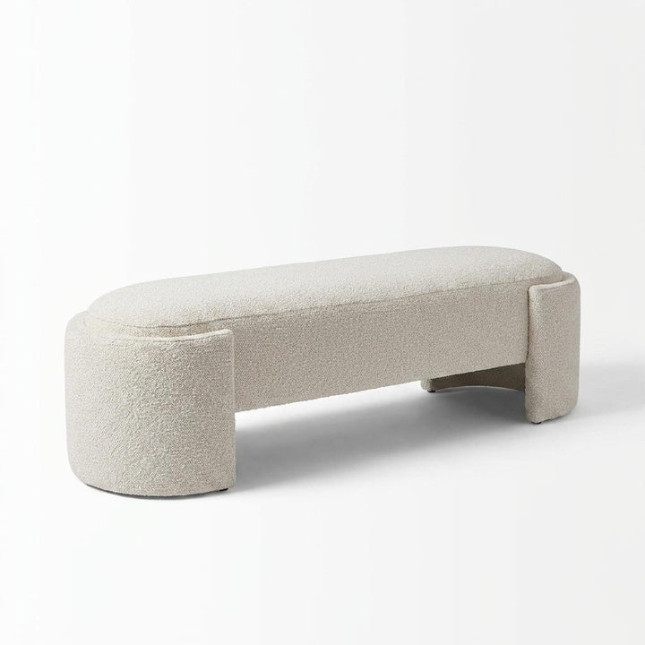 MIMI IVORY-NATURAL BOUCLE BENCH