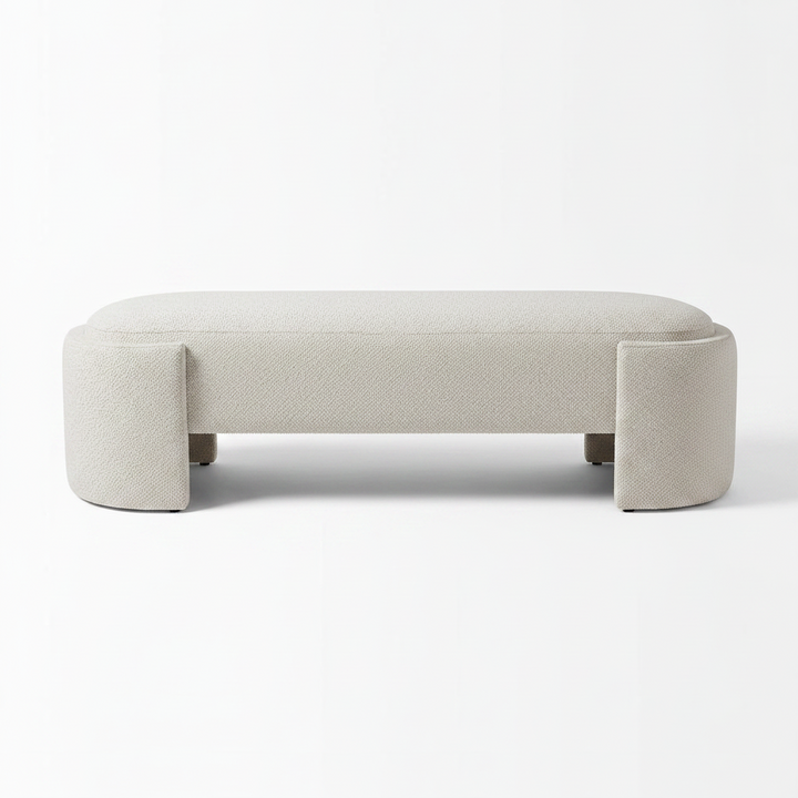 MIMI IVORY-NATURAL BOUCLE BENCH