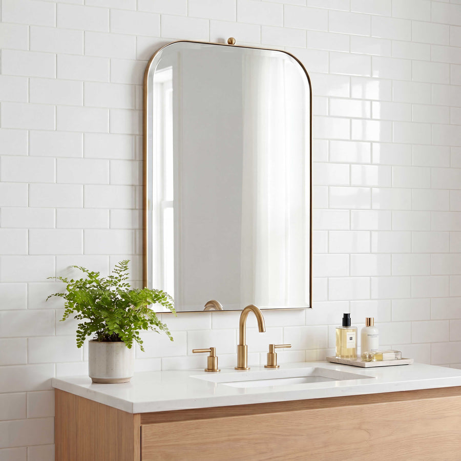CASSIDY BRASS ARCH VANITY MIRROR