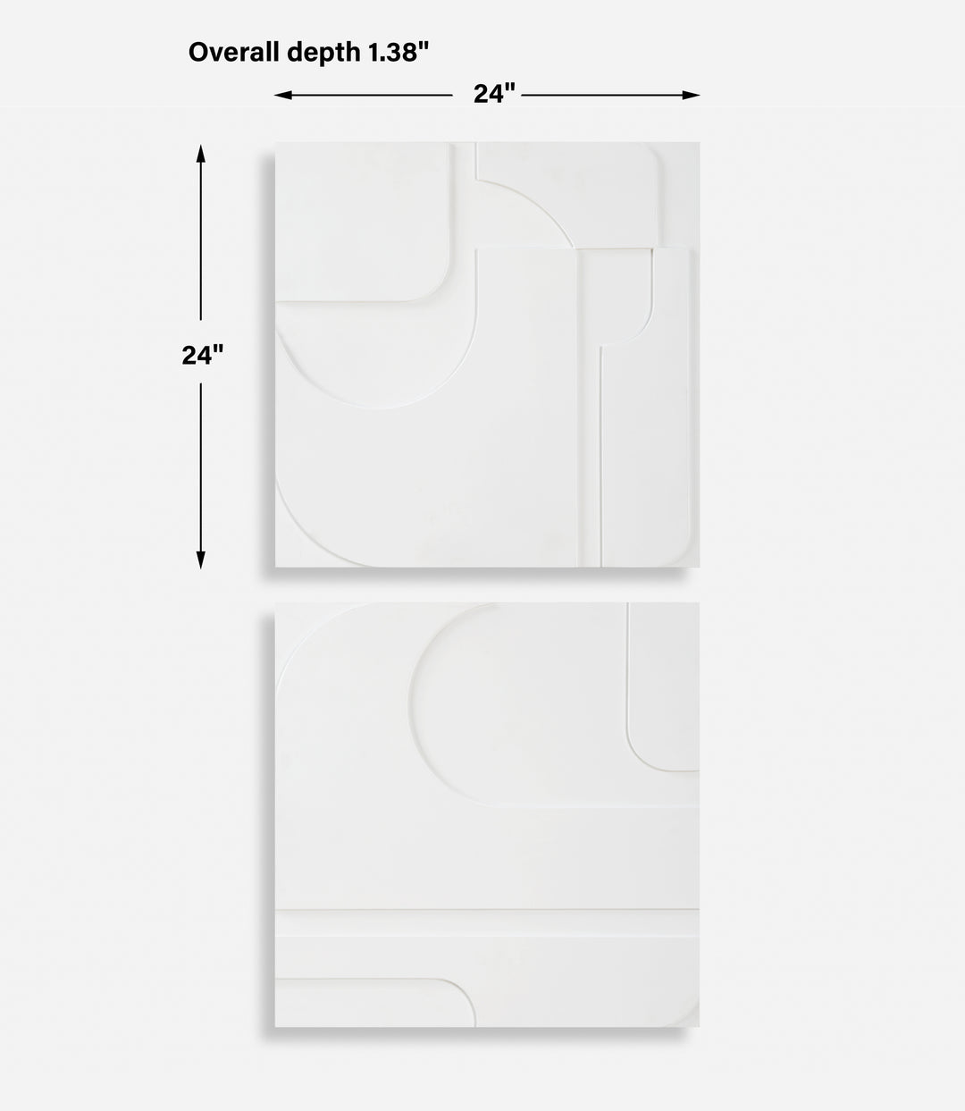 CONTOURS WHITE WALL TILES | SET OF 2