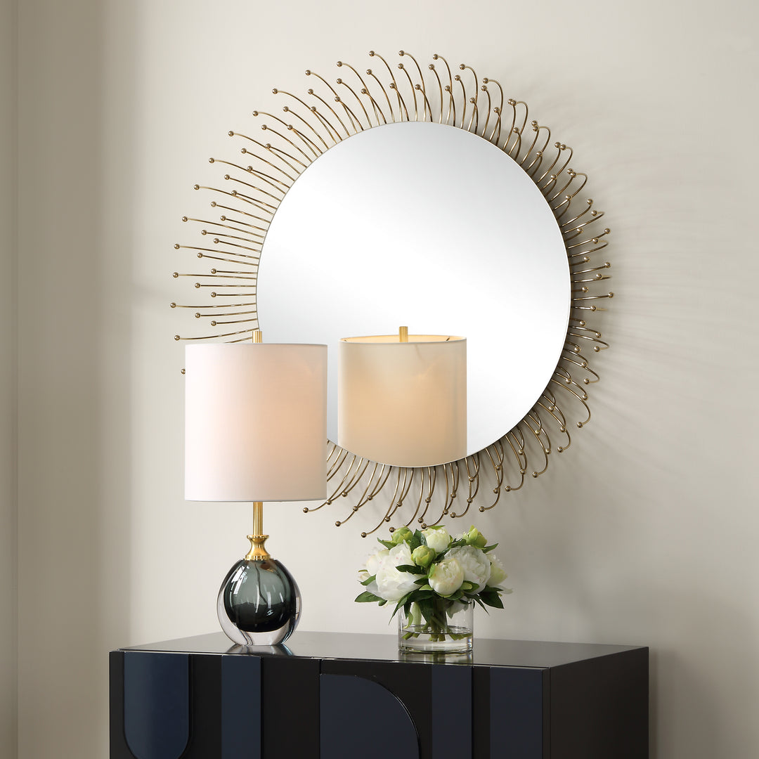 AGA GOLD BURST ROUND MIRROR