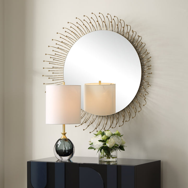 AGA GOLD BURST ROUND MIRROR