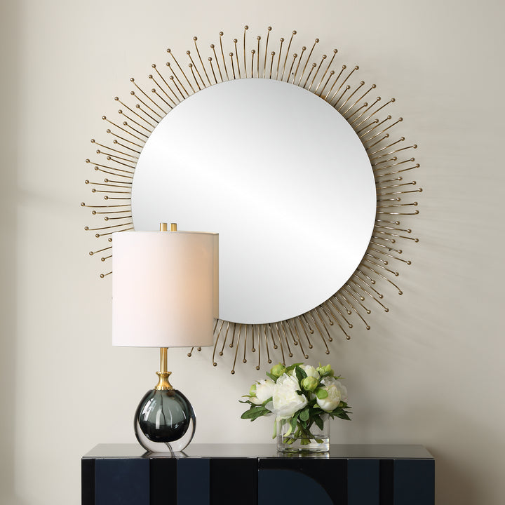 AGA GOLD BURST ROUND MIRROR