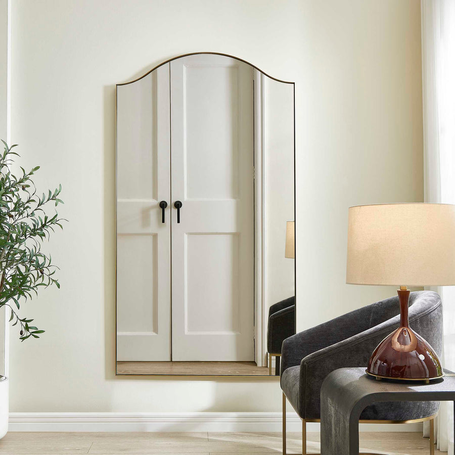 MALLORCA OVERSIZED ARCH MIRROR: BRASS
