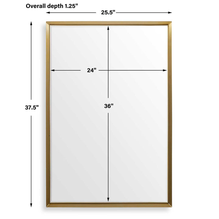 HEISLER BRASS PLATED VANITY MIRROR