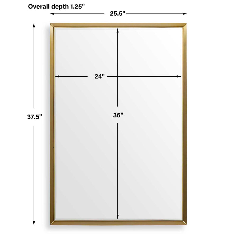 HEISLER BRASS PLATED VANITY MIRROR