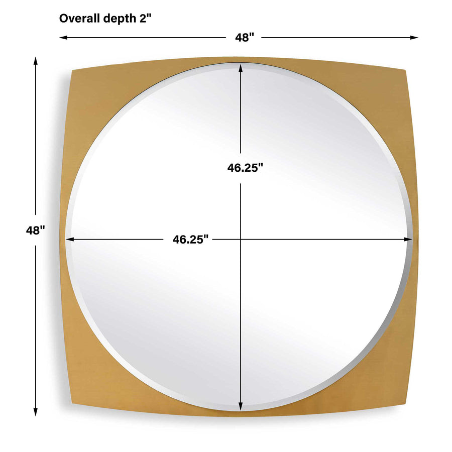 NEILIA BRASS PLATED LARGE MIRROR