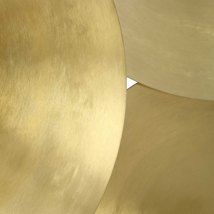 CYMBALIC ROUND BRASS WALL ART SET/3