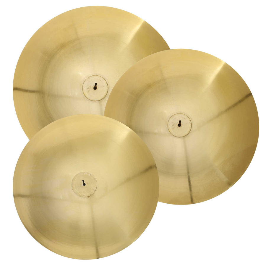 CYMBALIC ROUND BRASS WALL ART SET/3