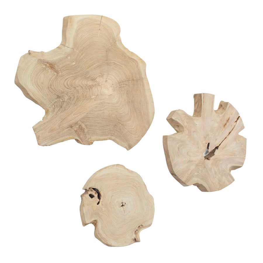 KALANI BLEACHED WOOD WALL DECOR SET