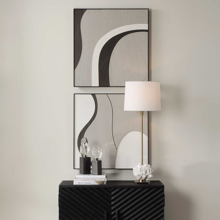 "JOEL" MODERN WOOD WALL ART | SET OF 2