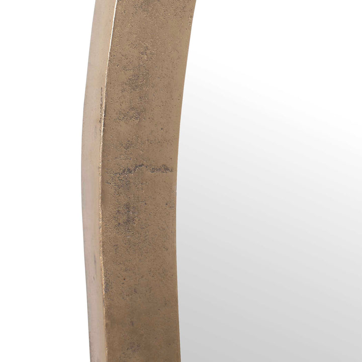 VESTRY ANTIQUE BRASS ARCH MIRROR