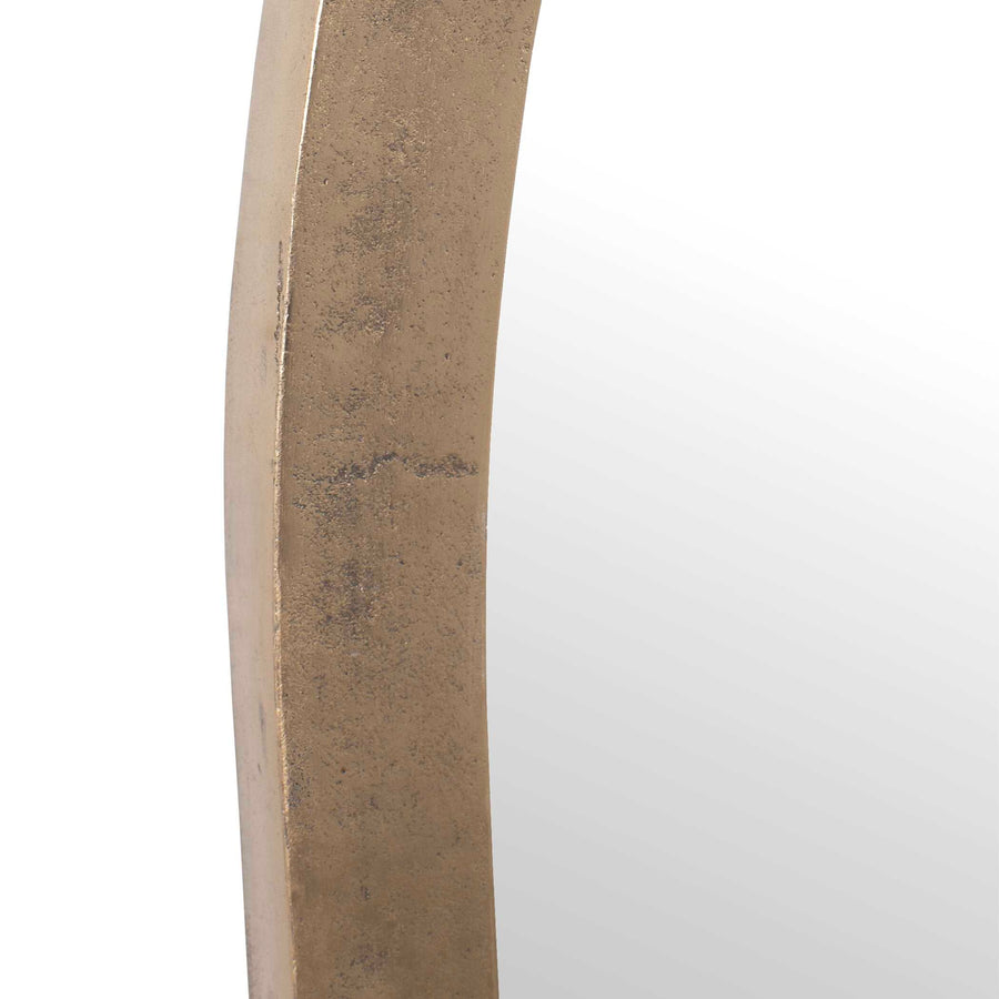 VESTRY ANTIQUE BRASS ARCH MIRROR