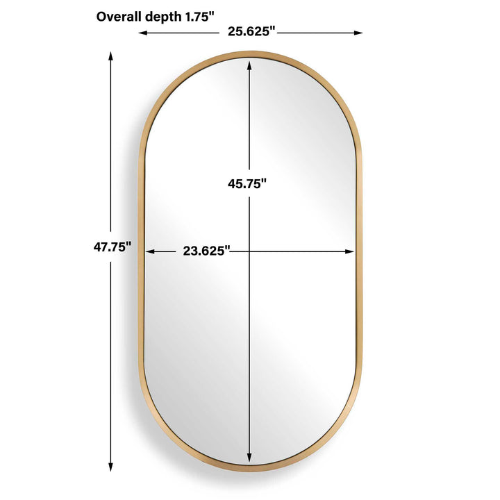 TORRADO OVAL BRASS VANITY MIRROR