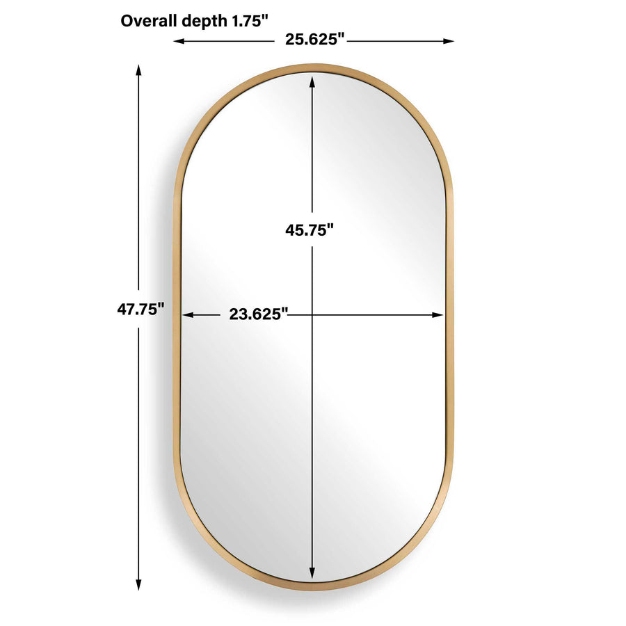 TORRADO OVAL BRASS VANITY MIRROR